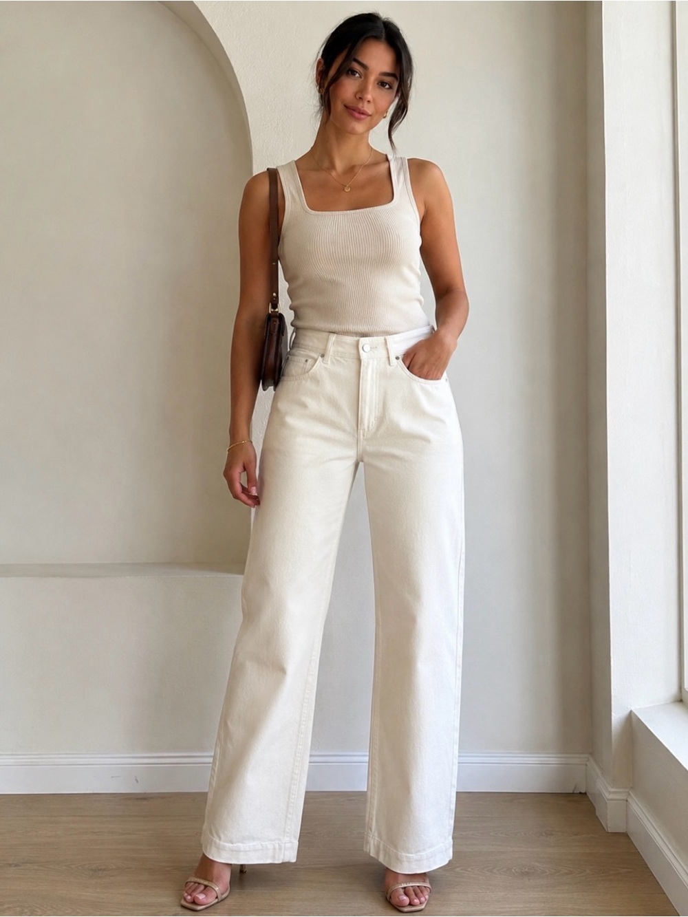 Talbots Crisp White Straight-Leg Loose Jeans Size 6
